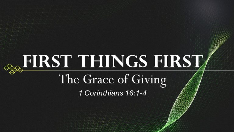 First Things First